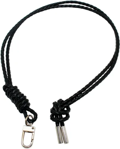 Vista 6 de Boshiho. Funda vertical, de piel, para tarjeta de identificación con cordón resistente., Negro