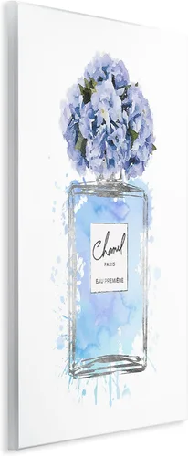 Vista 2 de Stupell Industries Blue Flowers - Placa de pared con diseño de acuarela, 10 x 15 pulgadas, multicolor Perfume Floral Azul