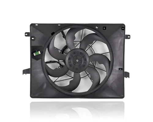 Vista 2 de Conjunto de ventilador doble para radiador y condensador - Pacific Best Inc. Compatible/Reemplazo para HY3115147 13-14 Hyundai Genesis Coupe 2.0L L4