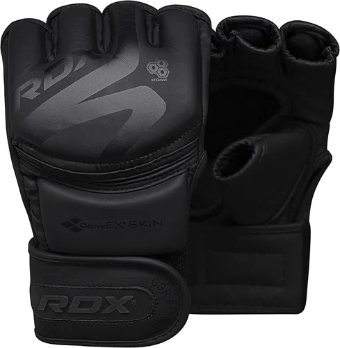 Vista 8 de RDX Guantes MMA de piel maya real de alta calidad, guantes de combate y agarre para artes marciales mixtas para entrenamiento, guantes de lucha