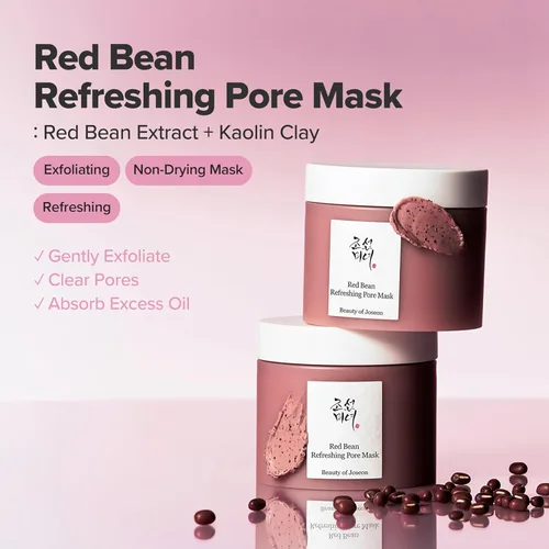 Vista 2 de Beauty of Joseon Crema de Lodo de Frijol Rojo para Refrescar los Poros, Máscara Hidratante de Limpieza Facial, Cuidado de la Piel Coreana