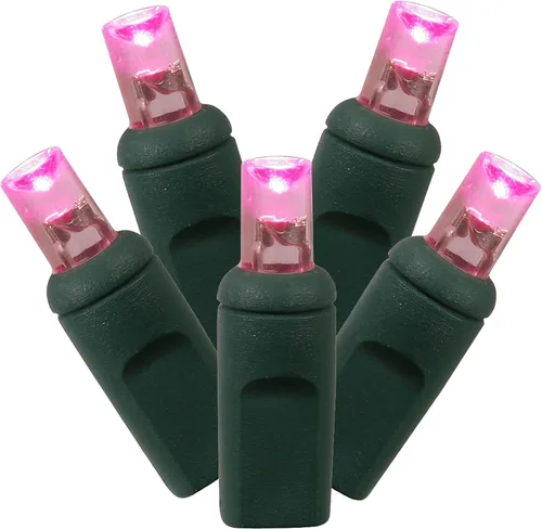 Vista 10 de Vickerman X6G6109PBG 100 luces de gran angular LED conjunto de luces blancas puras en cable verde