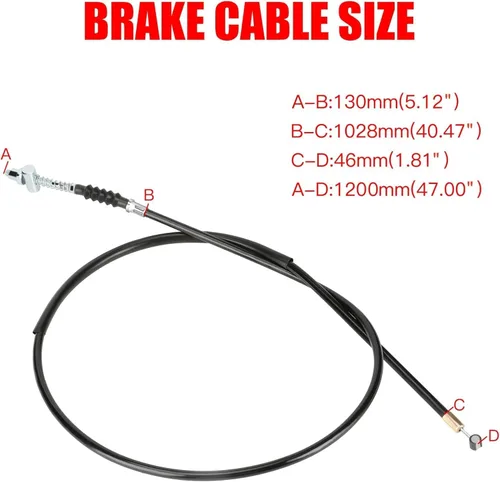Vista 5 de GREHUA Línea de cable de freno de tambor delantero de 47 pulgadas para 70cc 90cc 110cc CT70 C70 XL70 CL70 SL70 Z50 C90 CT90 SL90 CL90 CL90 Mini