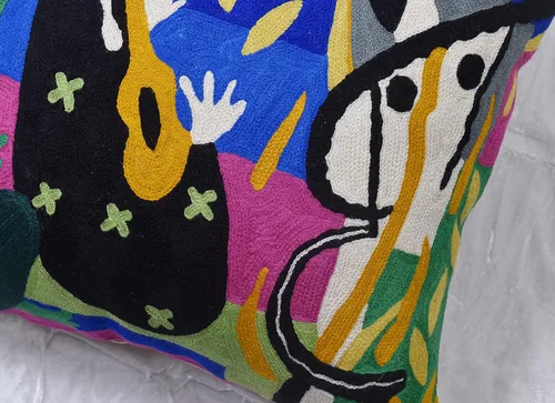 Vista 4 de Matisse Funda de almohada decorativa – Cojín moderno para silla Almohadas modernas de granja Almohada de flores para exteriores Cojines