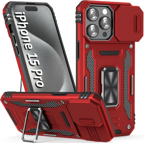 Vista 51 de Funda para iPhone 15 Pro, color verde alpino