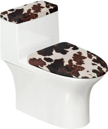 Vista 15 de Puprle - Funda para tapa de inodoro de mármol blanco, resistente a salpicaduras, con borde elástico, fundas suaves para inodoro de baño, se adapta a