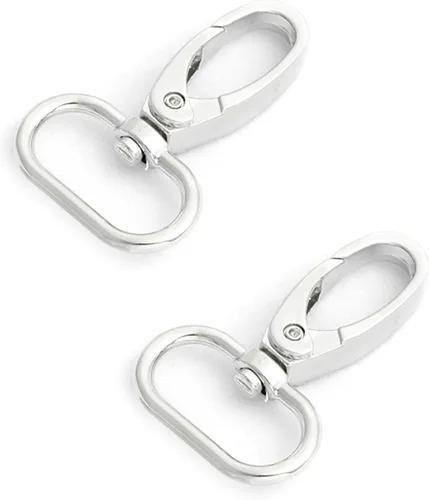 Vista 13 de Ganchos giratorios de metal con anillos en D y hebillas deslizantes para bolso arcoíris Tri-Glides..