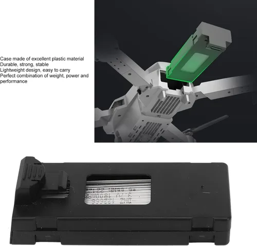Vista 3 de TOPINCN Batería de avión RC, 3.7 V 1800 mAh batería de litio Drone con protección contra cortocircuitos de sobrecarga para E88 E525 PRO