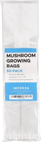 Vista 6 de Impresa Bolsas de cultivo de hongos, paquete de 50 unidades, 6 mil, 6 x 5 x 20 pulgadas, bolsas transparentes de pie, lavables en autoclave
