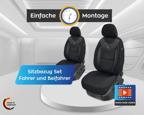 Vista 6 de BREMER SITZBEZÜGE Custom Car Seat Covers Compatible with VW Crafter Gen. 2 Driver & Passenger Set from 2017 / Car Seat Covers, Protective Cover Set