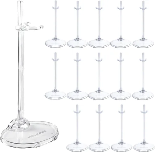 Vista 11 de 10 soportes ajustables para muñecas, soporte transparente para figura