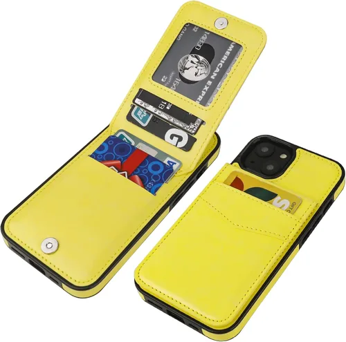 Vista 17 de KIHUWEY Compatible con iPhone 14 Funda Cartera con Soporte para Tarjeta de Crédito, Flip Cuero Premium Cierre Magnético Soporte Funda Protectora