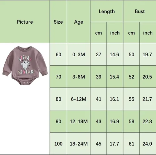 Vista 7 de Traje de Halloween para bebé niña, sudadera de manga larga, sudadera espeluznante para la temporada
