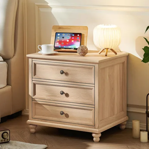 Vista 42 de Joaxswe Cómoda rústica de 4 cajones para dormitorio, cómoda rústica de 37 pulgadas de alto con 4 pies de madera maciza, organizador de armario