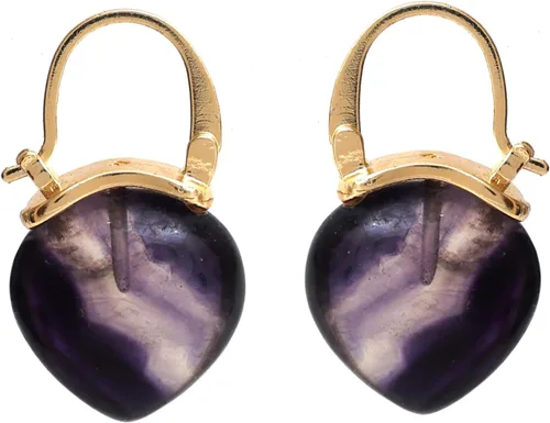 Vista 9 de Gempires Aretes Colgantes de Gemas Hechos a Mano, Aretes de Cristal Minimalistas y Simples, Joyería Hipoalergénica, Chapados en Oro, Diseño Clásico