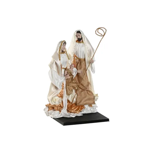 Vista 2 de Belén de Navidad Home ESPRIT Blanco Dorado Aluminio 27 x 24 x 40 cm