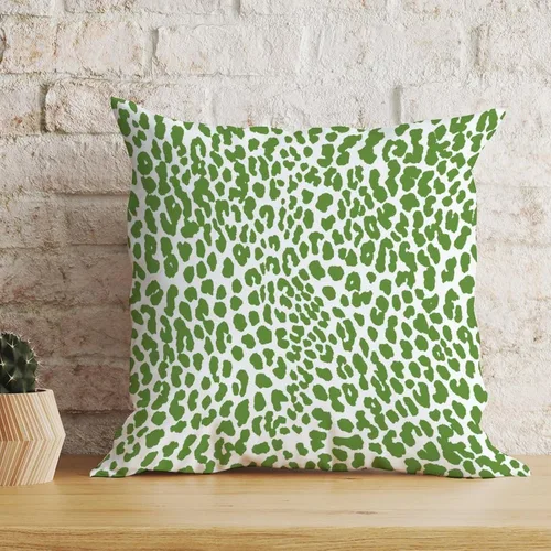 Vista 72 de Funda de cojín decorativa con estampado de guepardo verde peridoto para sofá, funda de almohada verde crema con estampado de leopardo con A-16