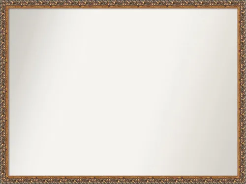 Vista 261 de Amanti Art Espejo de baño de bronce para sobre fregadero, 29 x 19 pulgadas, espejo rectangular de bronce antiguo, marco de madera tradicional