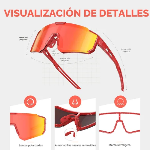 Vista 5 de Gafas de sol de béisbol deportivas para jóvenes, ligeras, polarizadas, para sóftbol, ciclismo, para niños y niñas de 3 a 12 años