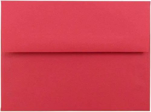 Vista 21 de JAM PAPER Sobres de invitación de colores A1 de 4 barras - 3 5/8 x 5 1/8 - Rojo reciclado - 100