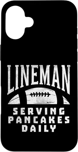 Vista 22 de Funda de regalo para iPhone 16 Ofensive Lineman Serving Pancakes Daily Football
