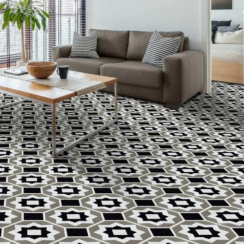 Vista 27 de Azulejo de vinilo autoadhesivo retro de 12 x 12 pulgadas, Affinity, 10 azulejos/10 pies cuadrados. Self-Adhesive Backing and Multi-Plank Coverage