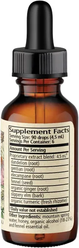 Vista 2 de Wise Woman Herbals Elixir agridulce, tónico amargo digestivo a base de hierbas, estimula el apetito y la digestión saludable, alivia la hinchazón