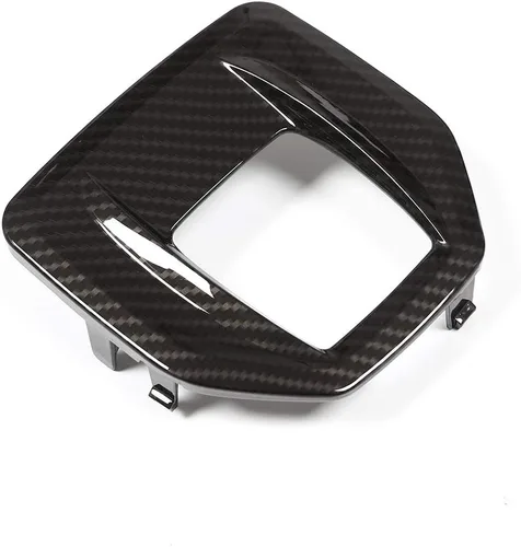 Vista 6 de Pieza de repuesto de fibra de carbono ABS para Alfa Romeo Giulia Stelvio 2017 2018 2019 Interior del coche consola central cambio panel cubierta