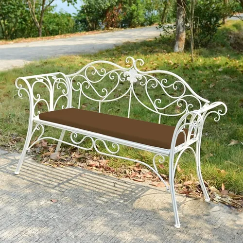 Vista 14 de Cojín impermeable para silla de banco para interior y exterior, cojín de asiento para jardín largo