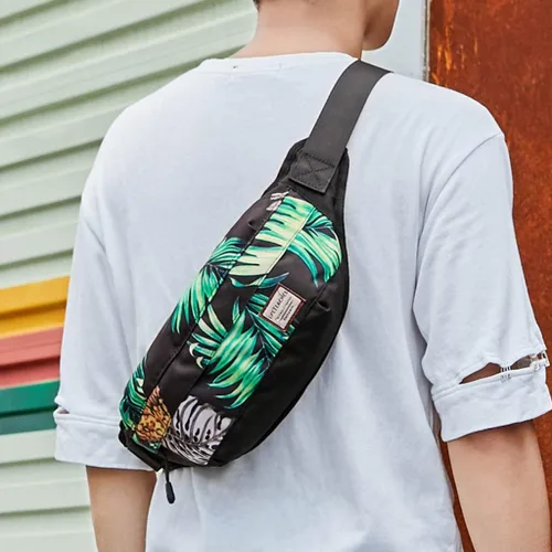 Vista 7 de AQIWO Riñonera para hombre y mujer, diseño de piña, para correr