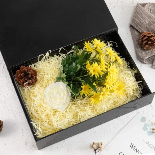 Vista 2 de 1 paquete de caja de regalo negra con tapas, pequeña de 12 x 8 x 2.7 pulgadas, cajas de regalo para ropa, cajas de regalo para camisas con cinta
