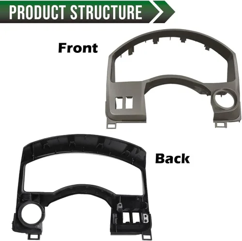Vista 3 de GRAND ORANGE Panel de instrumentos y salpicadero con cubierta de medidor Compatible con Nissan Titan 2004 2005 2006 / Se ajusta al panel