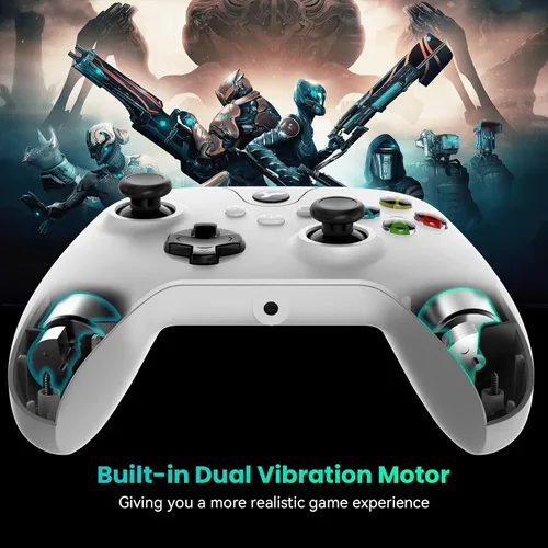 Vista 4 de YCCSKY Controlador con cable para Xbox OneXbox Series XS controlador de juegos de PC compatible con Windows 111087 Gamepad con conector de audio