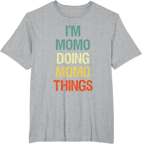 Vista 45 de I'M Momo Doing Momo Things - Camiseta de regalo con nombre personalizado, Negro, S