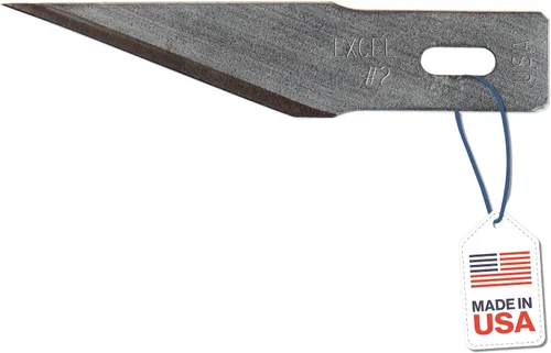 Vista 7 de Excel Blades Cuchillas de repuesto #2 Hobby - Cuchillas de repuesto de borde recto hechas en Estados Unidos - Paquete de 5