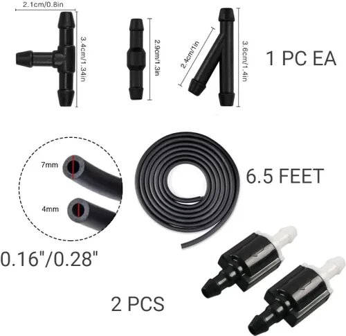 Vista 3 de Click&Fit Kit de repuesto de boquillas de pulverización para limpiaparabrisas para Ford F150 E150 E250 E350 Taurus Flex Expedition Crown Mercury