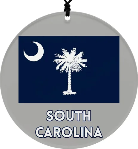 Vista 39 de Missouri Christmas Ornament - Festive Design Featuring State Flag - 2026 Hanging Acrylic Disc Decoration for Tree - Unique and Home Decor