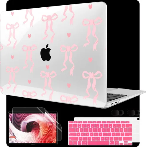 Vista 12 de MEEgoodo Funda para MacBook Air de 13 pulgadas 2021 2020 2019 2018 lanzada A2337 M1 A2179 A1932 con Touch ID, carcasa rígida de plástico y cubierta
