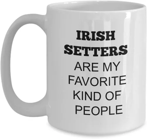 Vista 3 de Funny Irish Setter Are My Favorite Kind of People - Taza de café de 11 o 15 onzas, taza de té de perro, raza Pedigrí EZ#0343