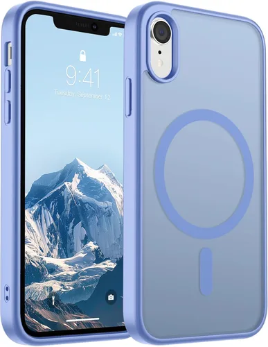 Vista 85 de SUPFINE Funda magnética para iPhone 11 Pro Max (compatible con MagSafe) (protección contra caídas de grado militar), delgada, translúcida mate, a