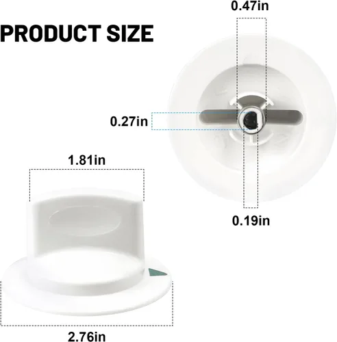 Vista 2 de Pomo temporizador irrompible para secadora WE1M652 con protección de funda de metal reforzada por Sikawai Fit para secadora G-E Hot-point