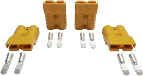 Vista 14 de Conector de alimentación de 50 amperios, desconexión rápida de 50 A, 600 V, 2 pares (4 unidades) para conector de batería de 50 amperios