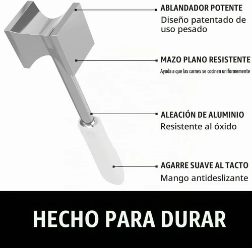 Vista 2 de GORILLA GRIP - Mazo ablandador de carne de doble cara patentado sin BPA