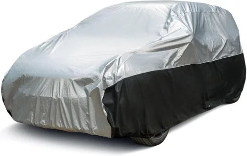 Vista 9 de Season Guard Ultimate Plus - Funda para automóvil, 100% aluminio impermeable con forro polar de algodón y tela transpirable con dos correas