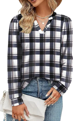 Vista 2 de Dofaoo Sudadera para mujer, túnica de manga larga, ropa de otoño a la moda