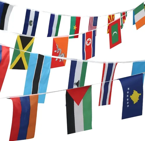 Vista 9 de Banderas de 100 países, bandera nacional de cadena internacional, bandera de países del mundo en todos los continentes, eventos deportivos