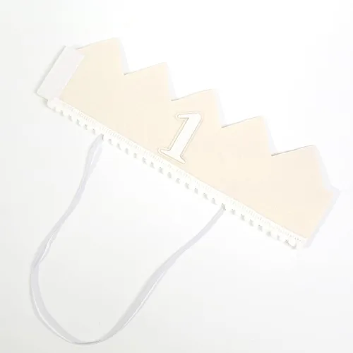 Vista 9 de Sombrero de corona boho para primer cumpleaños, decoraciones naturales, accesorios para fotos de pastel blanco lechoso
