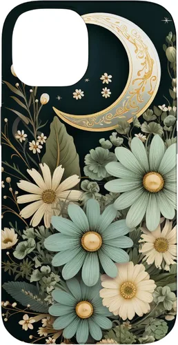 Vista 4 de Sage Green Wildflower Floral Moon Flower Botanical Case for iPhone 17