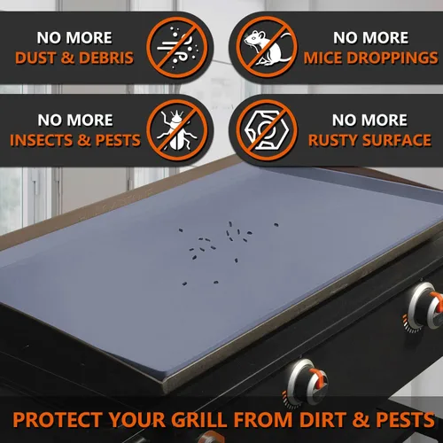 Vista 3 de 17" Tapete de silicona para parrilla Blackstone de 17 pulgadas, cubierta de parrilla de silicona resistente de grado alimenticio, proteja su