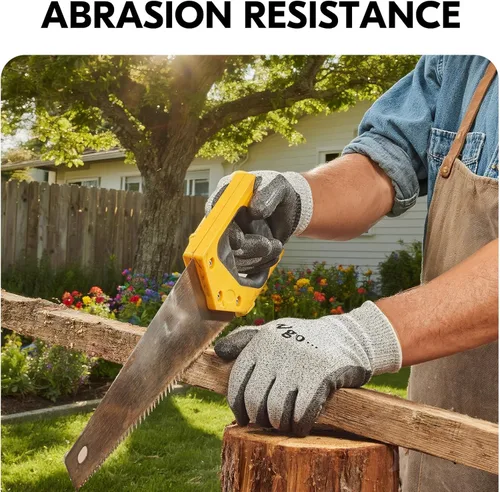 Vista 3 de Vgo... ANSI A3 Cut Resistant Gloves EN388 Level 5 Certified Hand Protection Gloves(SK2131)